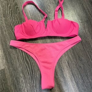 Vibrant Pink Bikini Set (top - S bottoms - M)